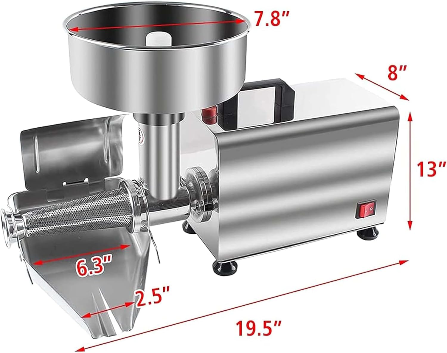 Electric Tomato Strainer Machine – 370W Commercial Food Milling Press for Jams & Sauces, Stainless Steel Fruit Press