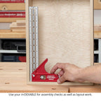 Woodpeckers inDexable Square System, 18 Inch XL Combination Square, Feature Packed Woodworking Tool