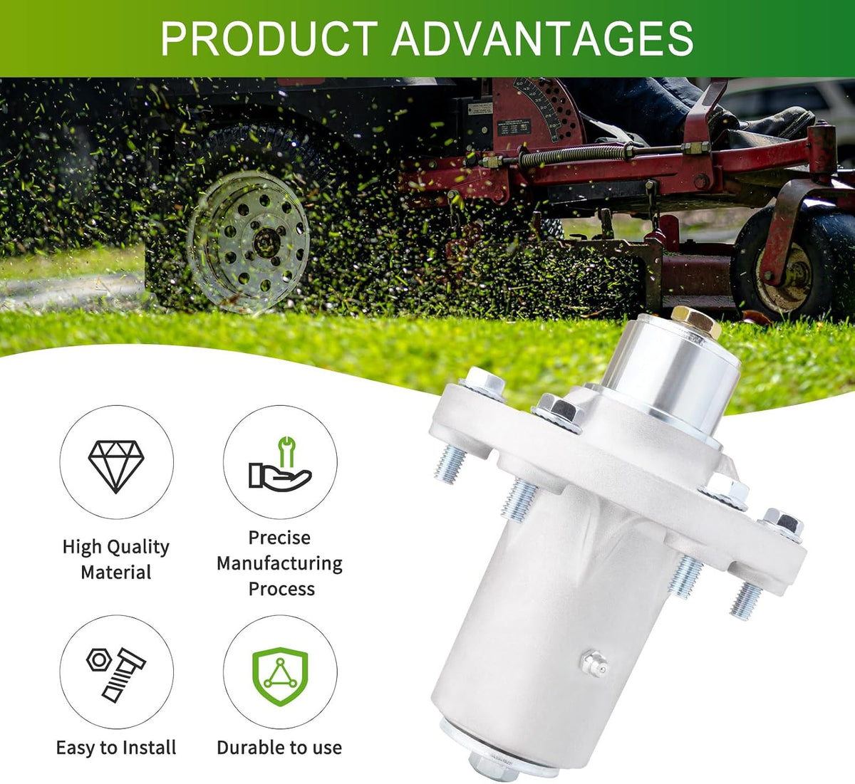 1761761 Spindle Assembly Fits 61 Inch Deck Simplicity Courier XT Snapper 360Z Ferris 500S Mower Parts