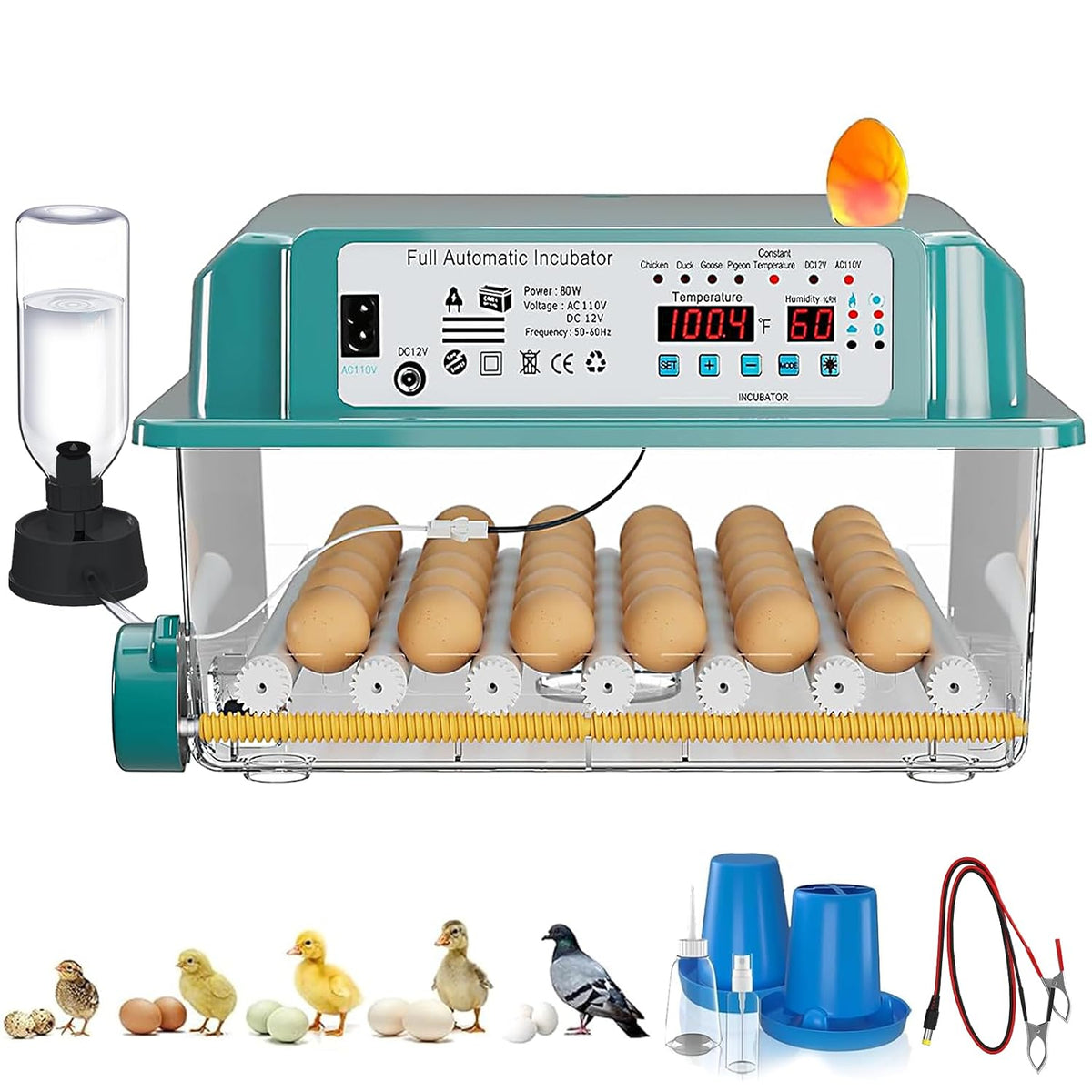 36 Eggs Incubators for Hatching Eggs,Egg Incubator with 4 Automatic Incubate Mode,Chicken Incubator with Automatic