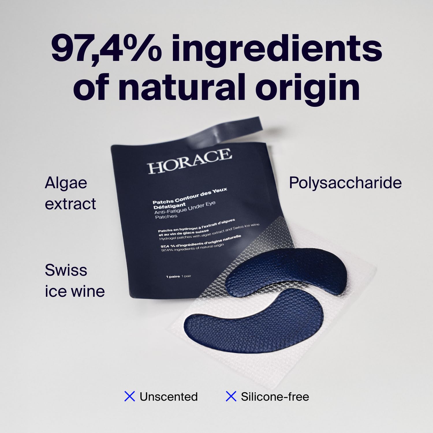 Anti-Fatigue Under-Eye Patches for Men - Dark Circle and Puffiness Reduction - Moisturising & Refreshing Hydrogel