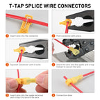 Nilight 120PCS/60Pairs Yellow T-Tap Quick Splice Disconnect Wire Terminal