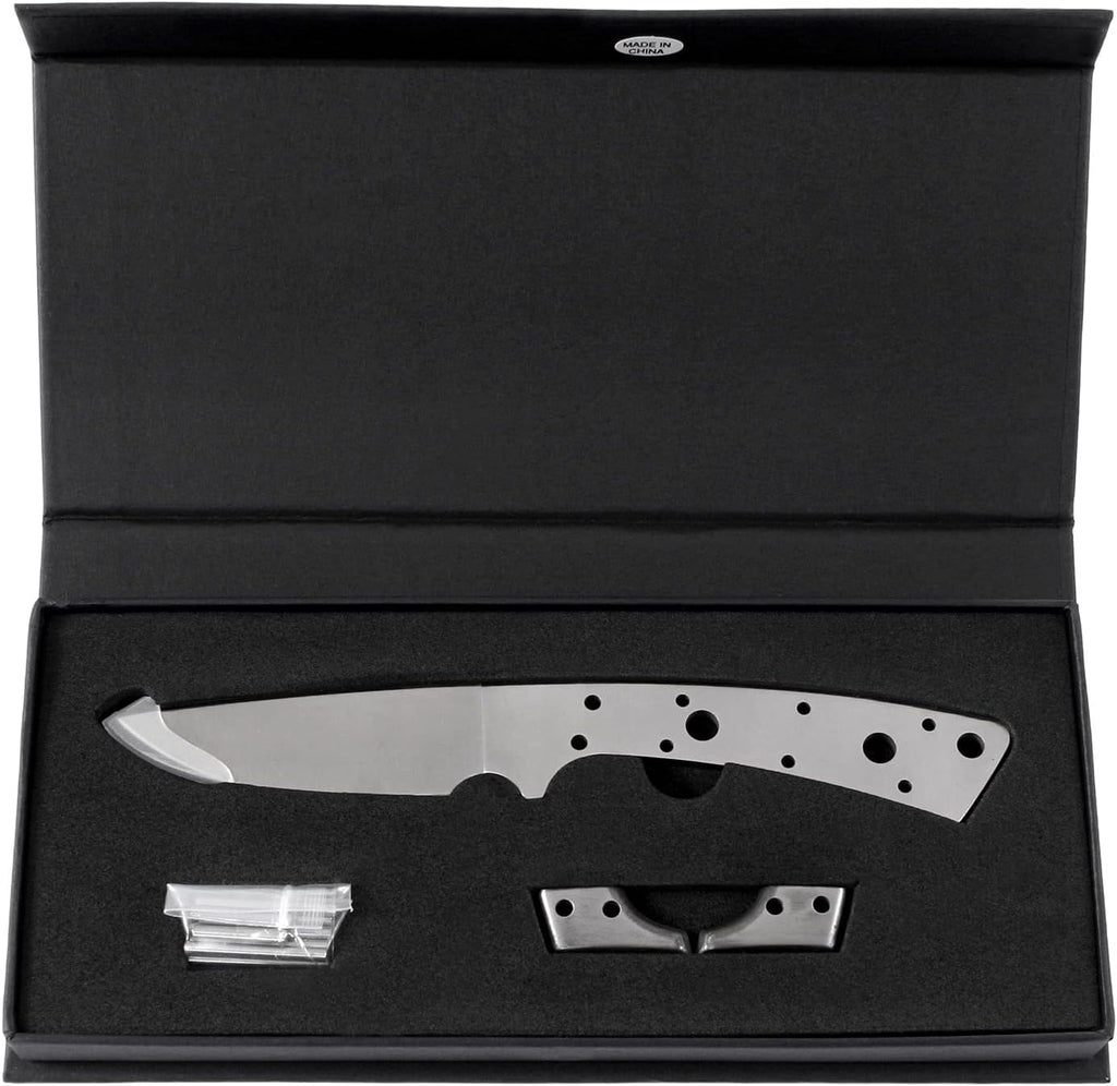 Gentleman's Companion Knife Kit - DIY Fixed Blade Knife Making Series - (Blade Blank, SS Guards & Pinstock