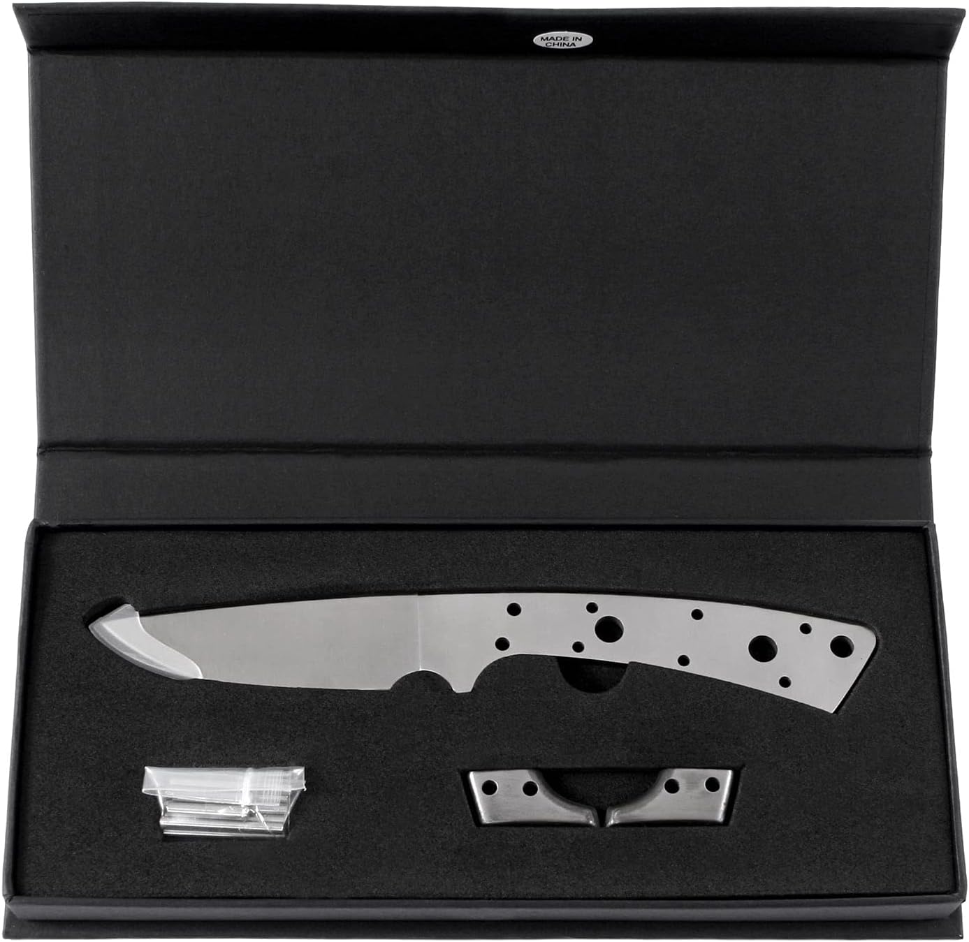 Gentleman's Companion Knife Kit - DIY Fixed Blade Knife Making Series - (Blade Blank, SS Guards & Pinstock