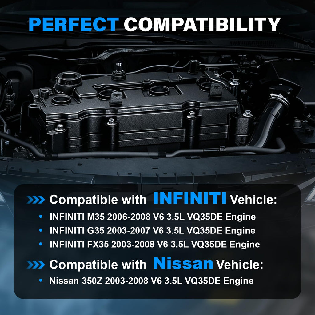 FEXON Engine Valve Cover Kit with Gaskets & Bolts Compatible with