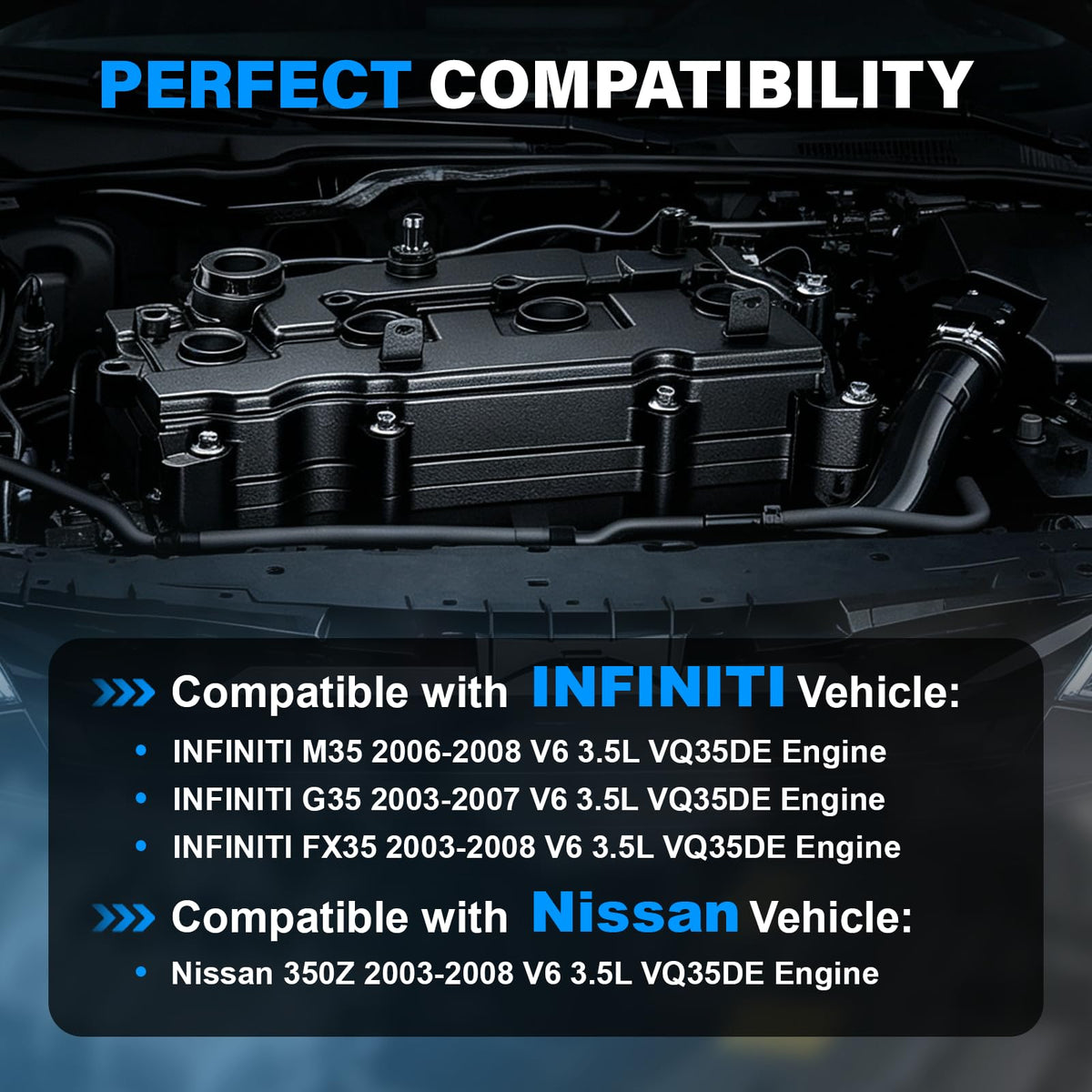 FEXON Engine Valve Cover Kit with Gaskets & Bolts Compatible with