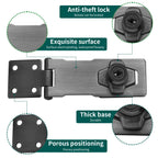 4 Inch Keyed Hasp Locks, Shiny Black, 2PCS