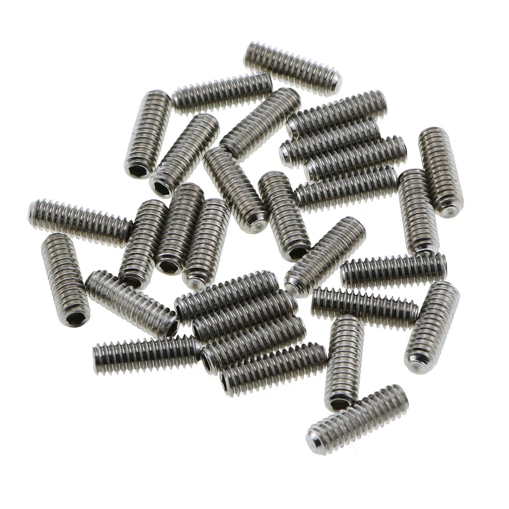 MEETOOT 30pcs Socket Set Screws Machine Headless Screw 8-32 x 1/2" Cup Point Socket Set/Grub Screws