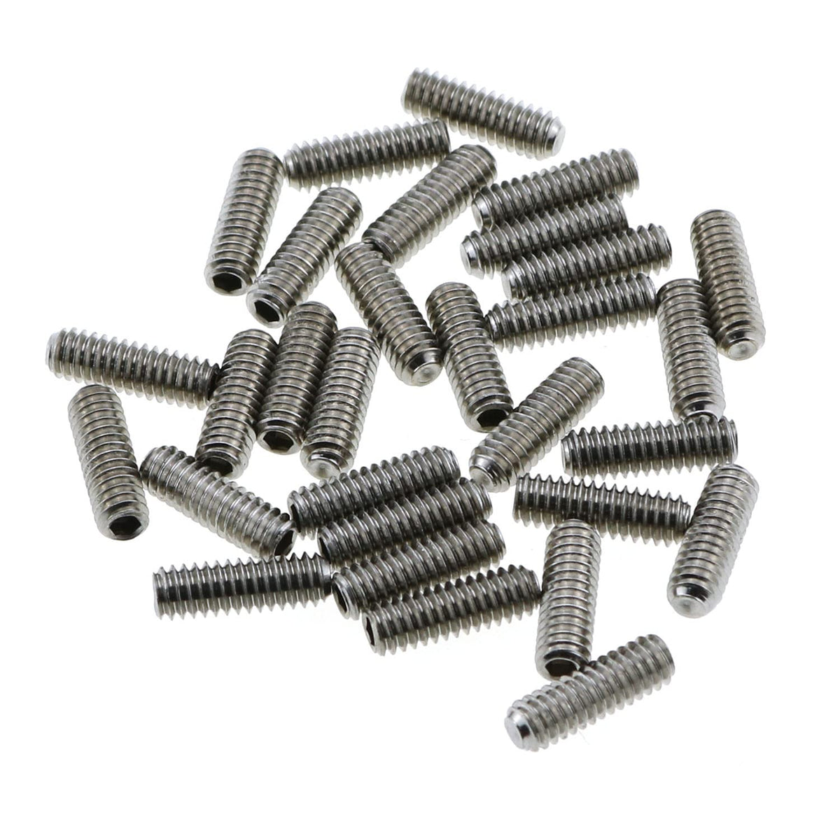 MEETOOT 30pcs Socket Set Screws Machine Headless Screw 8-32 x 1/2" Cup Point Socket Set/Grub Screws
