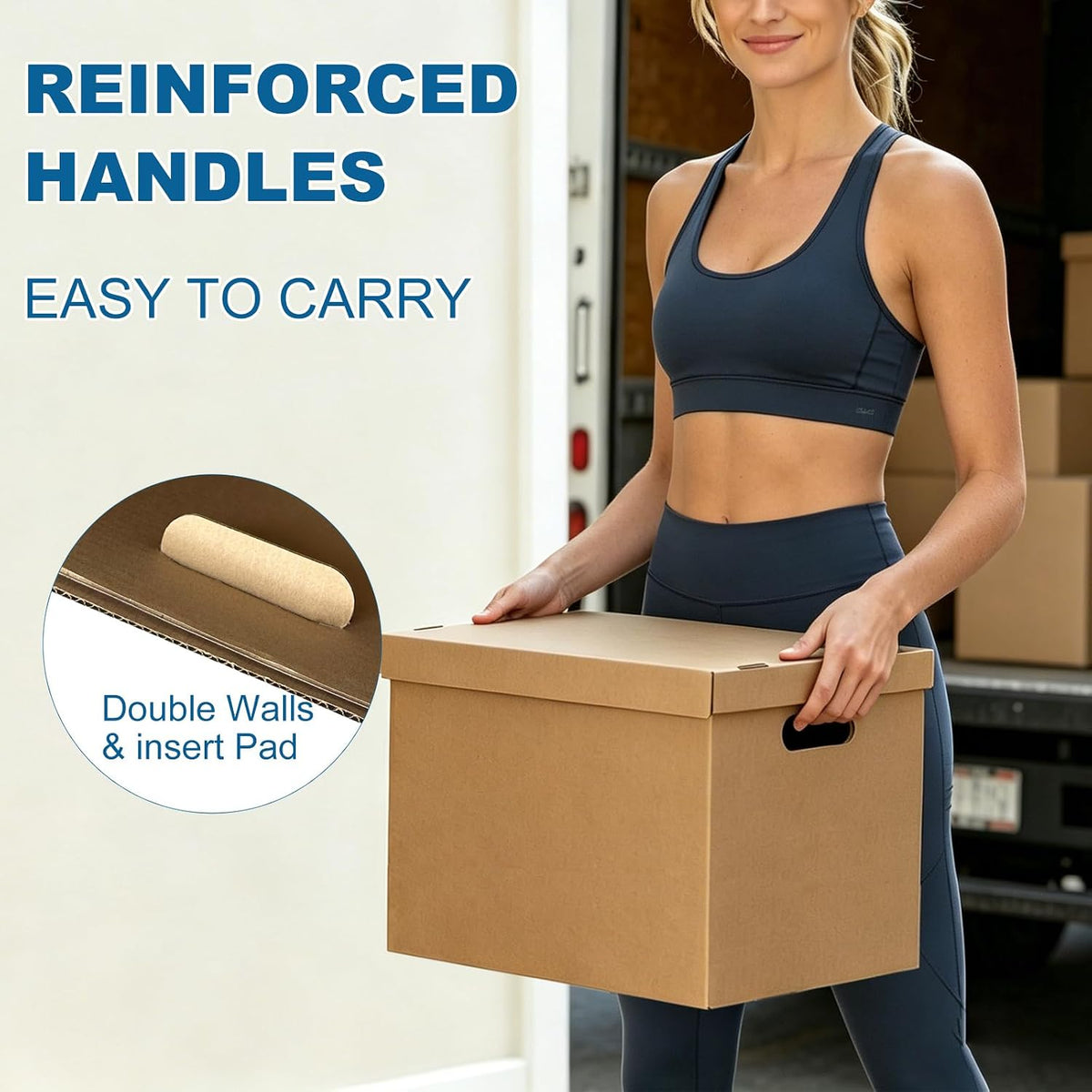 Tape-Free Kitchen Moving Boxes 17x12x12" for Dishes & Glassware