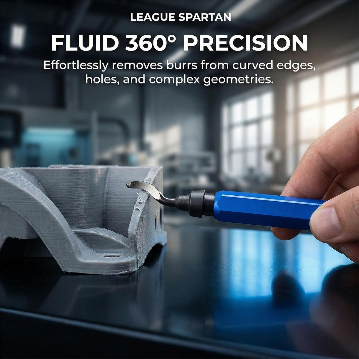 360° Deburring Tool 20pcs M2 HSS 2-Type Blades CNC Handle for 3D Print