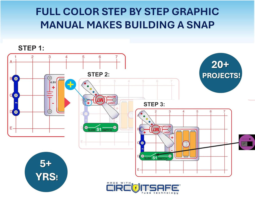 Beginner, Electronics Exploration Kit, Stem Kit for Ages 5-9 (SCB-20)