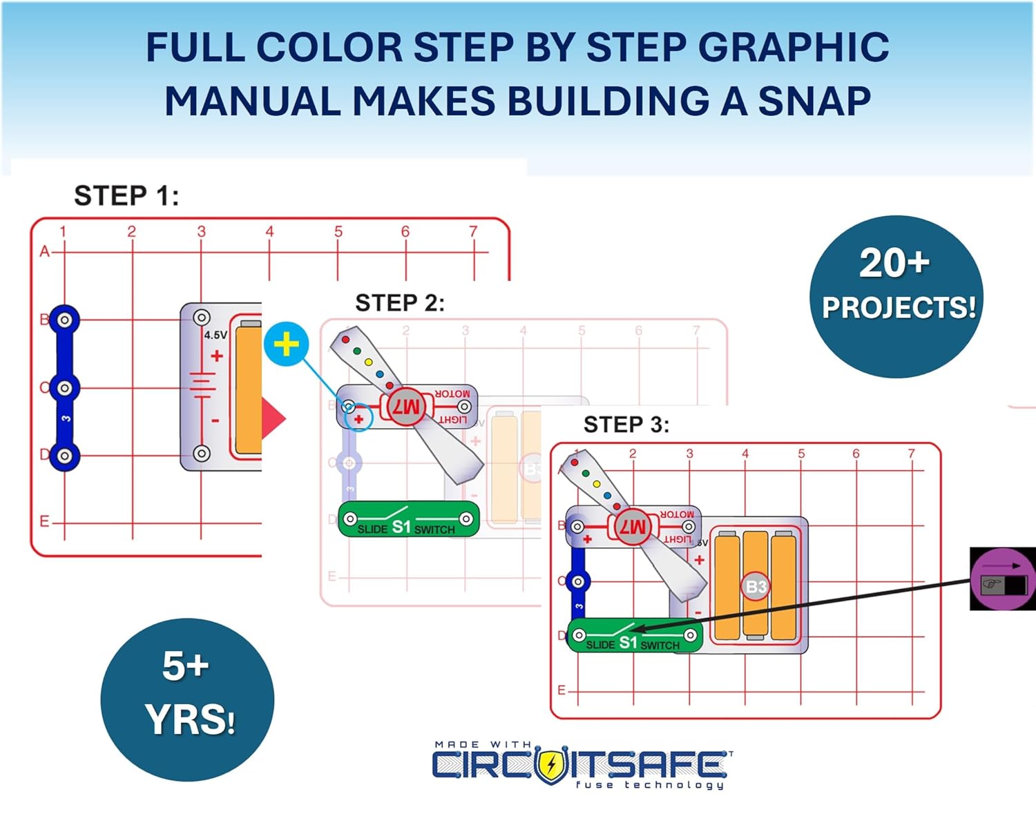 Beginner, Electronics Exploration Kit, Stem Kit for Ages 5-9 (SCB-20)