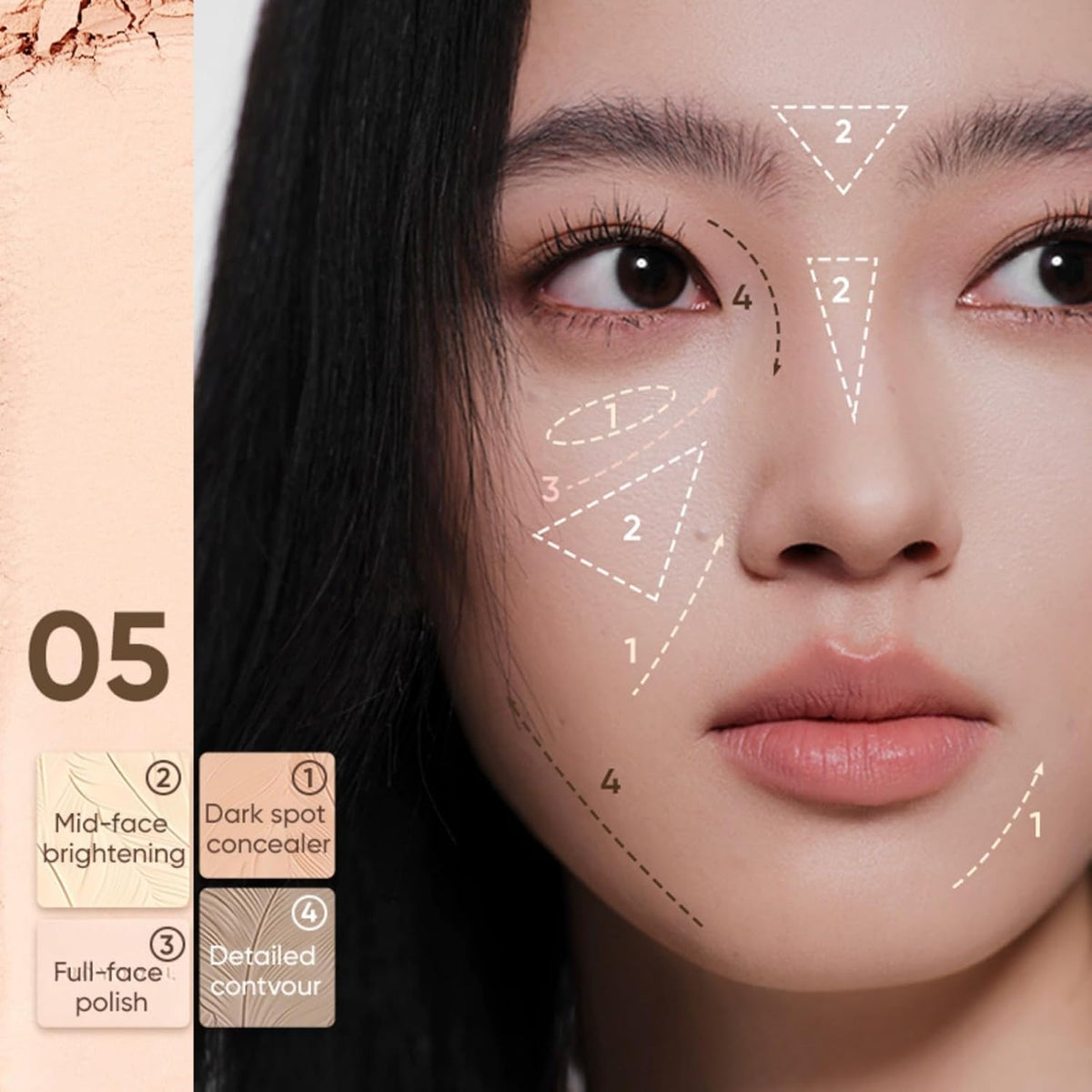 Contour Palette Highlighter Makeup Korean Makeup (05 Feather Glow)
