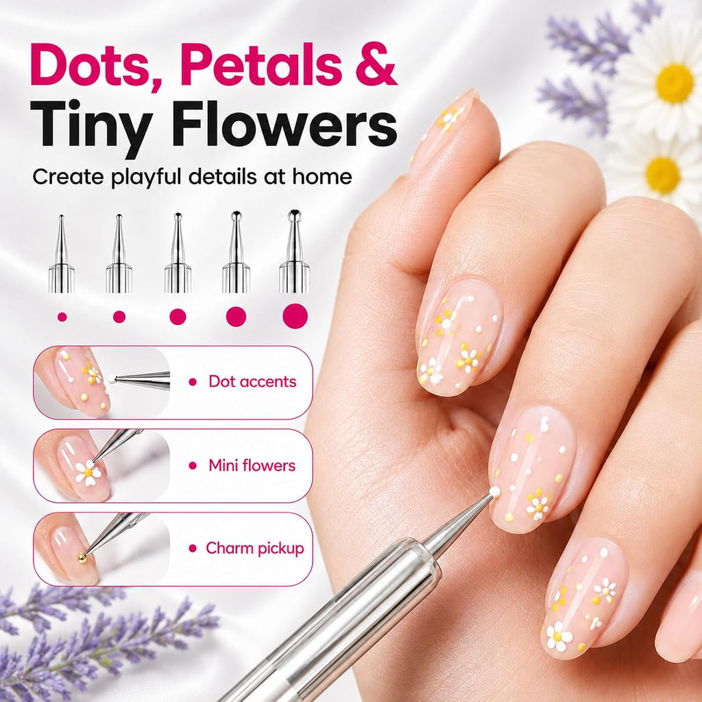 Beetles Nail Art Brushes 8pcs – Crystal Nail Art Tools Double-headed