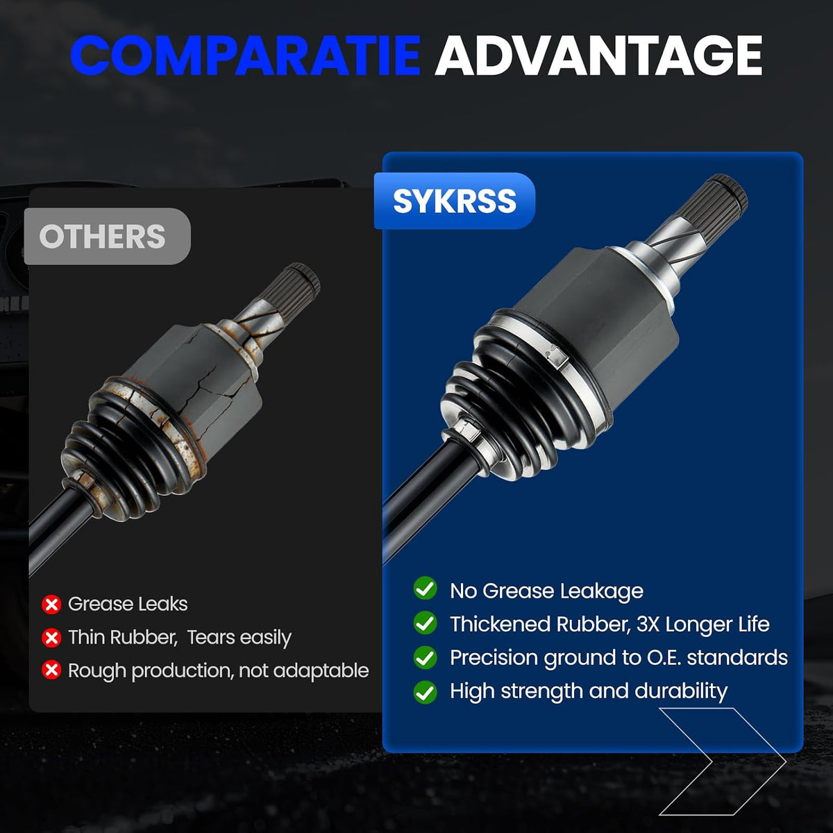 CV Axle Shaft Assembly 2-Piece Front Set for Toyota 4Runner Tacoma