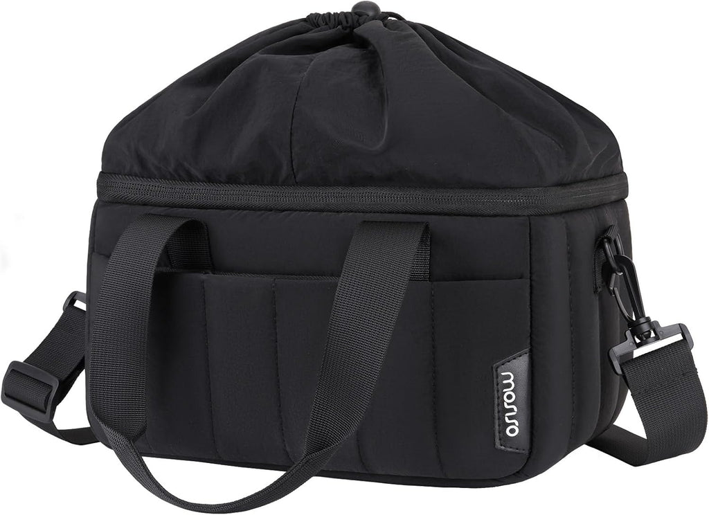 Camera Bag Camera Crossbody Sling Bag, Black | SLR DSLR Mirrorless Camera Bags, Quilted Puffy Padded Shockproof