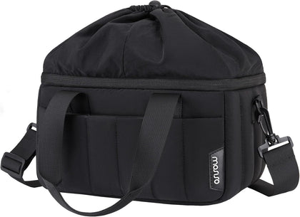 Camera Bag Camera Crossbody Sling Bag, Black | SLR DSLR Mirrorless Camera Bags, Quilted Puffy Padded Shockproof