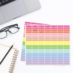 20 Sheets Color Coding Labels, Macron Color, 0.5 x 1.77 Inch