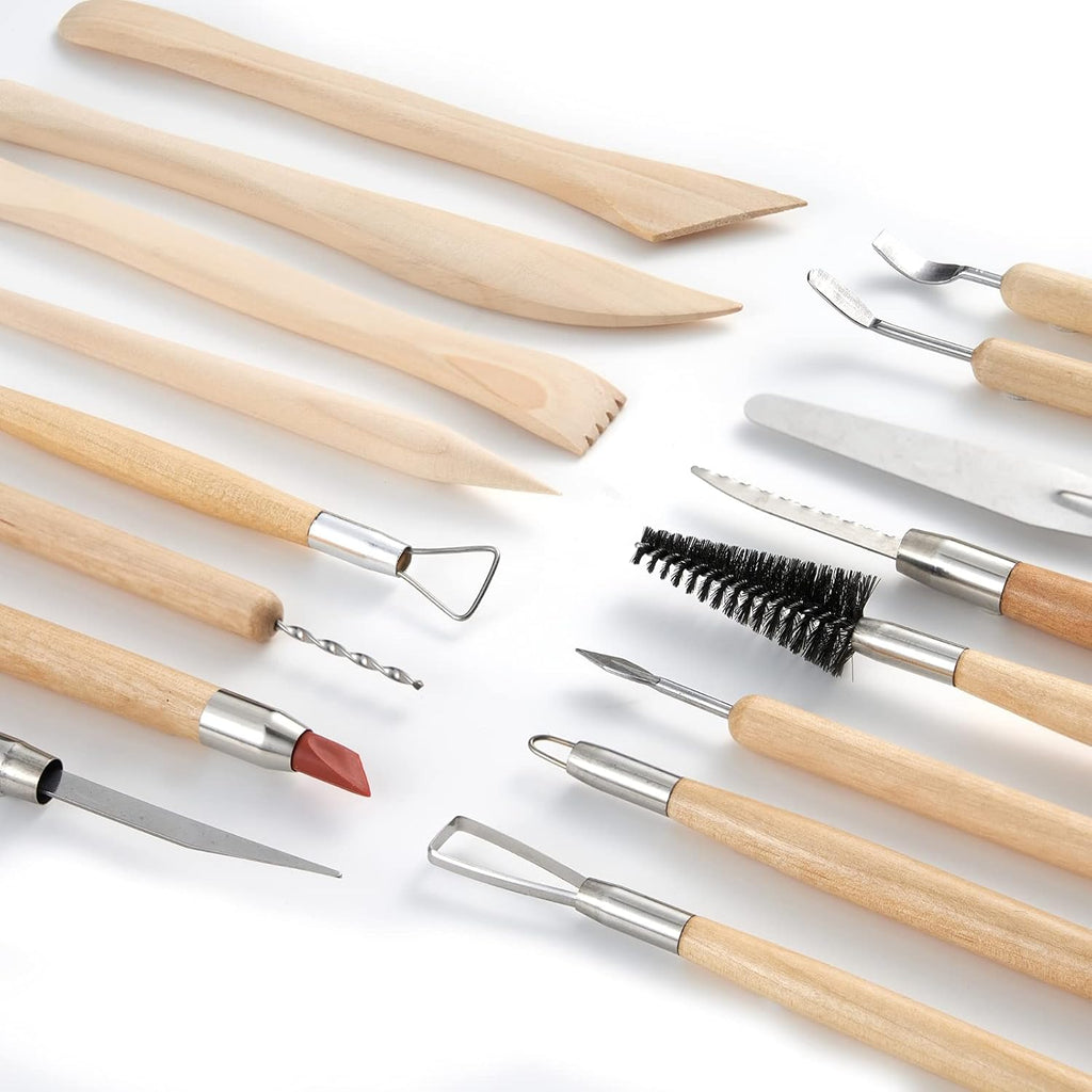 Clay Sculpting Tools for Pottery, Polymer & Air Dry Clay, 44 PCS | Clay modeling tools with an upgraded storage case