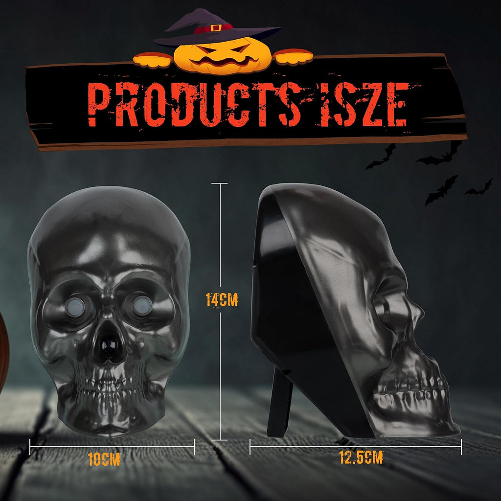 Halloween Projector Lights, Ghost Skeleton Halloween Laser Lights in Skull Shape, 5 Modes and Spooky Screams