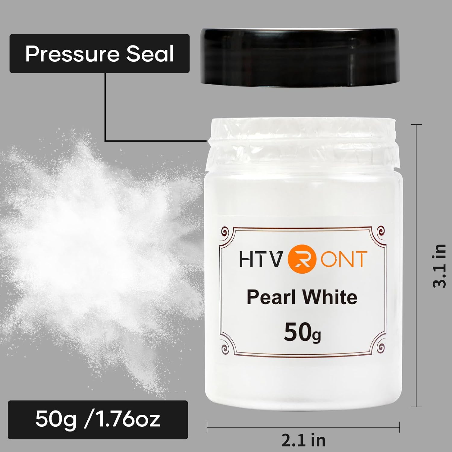 Pearl White Mica Powder for Resin - 1.7oz/50g Epoxy Pigment Dye | Cosmetic Grade Mica Powder for Soap Making, Candle