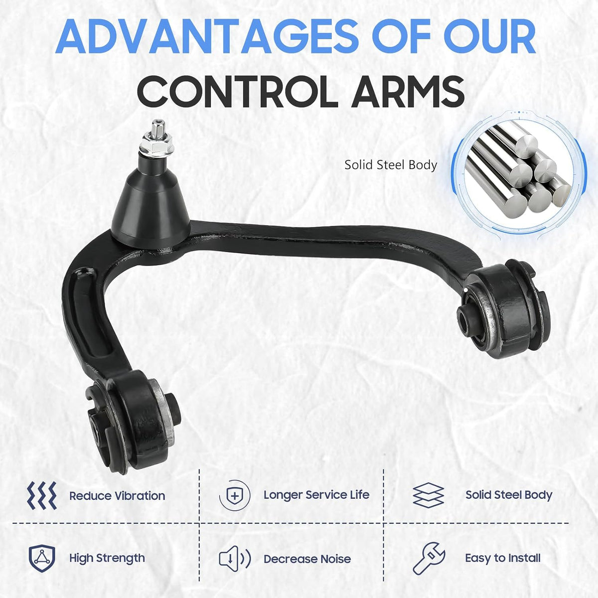 Front Upper Control Arms for 2004-2014 Ford F-150, K80306 K80308-2pc
