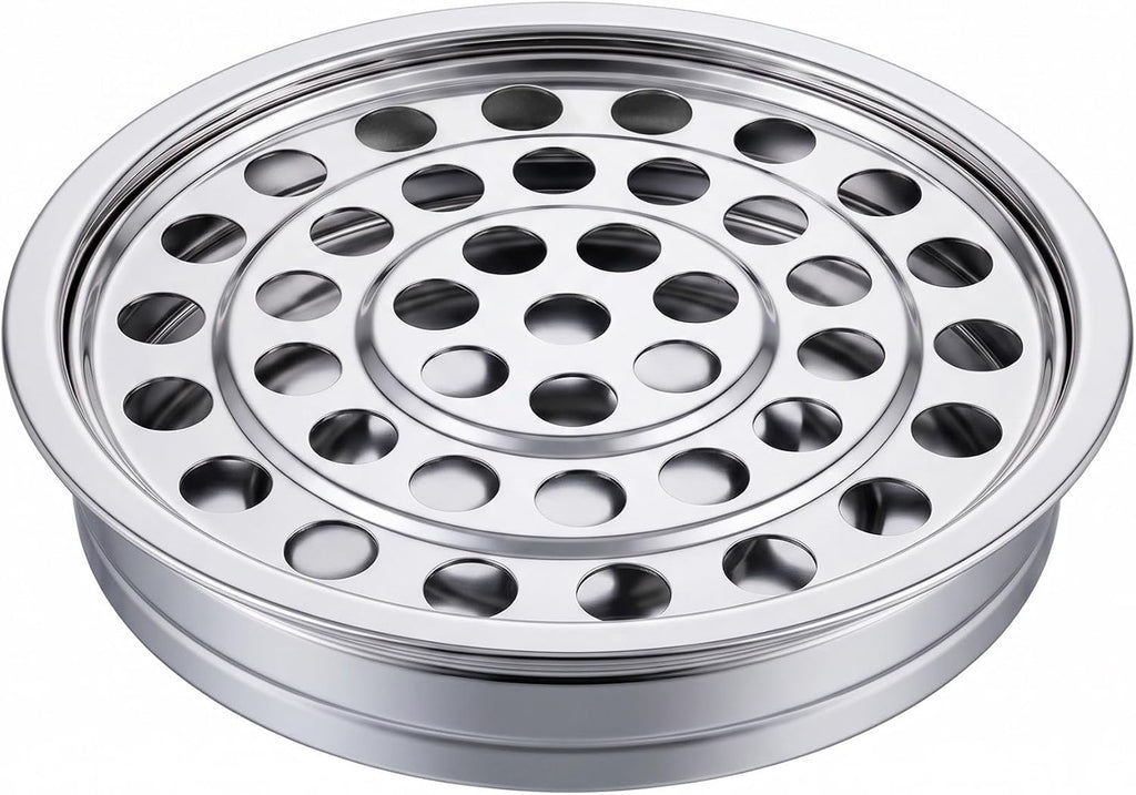 Stainless Steel Communion Tray for Church, 40Cup Silver Communion Wine Tray