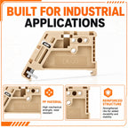 Konohan 30 Pcs Din Rail Terminal Block Rail-Type End Stopper Bracket