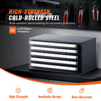 Drill Bit Dispenser Cabinet, Five-Drawer Drill Bit Dispenser, 60-Compartment Drill Bit Organizer Cabinet, Drill