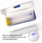 Plastic Wrap with Slide Cutter - 12 Inch Food Service Cling Film Roll - Clear Refillable Stretch Film - 1000 SQ FT