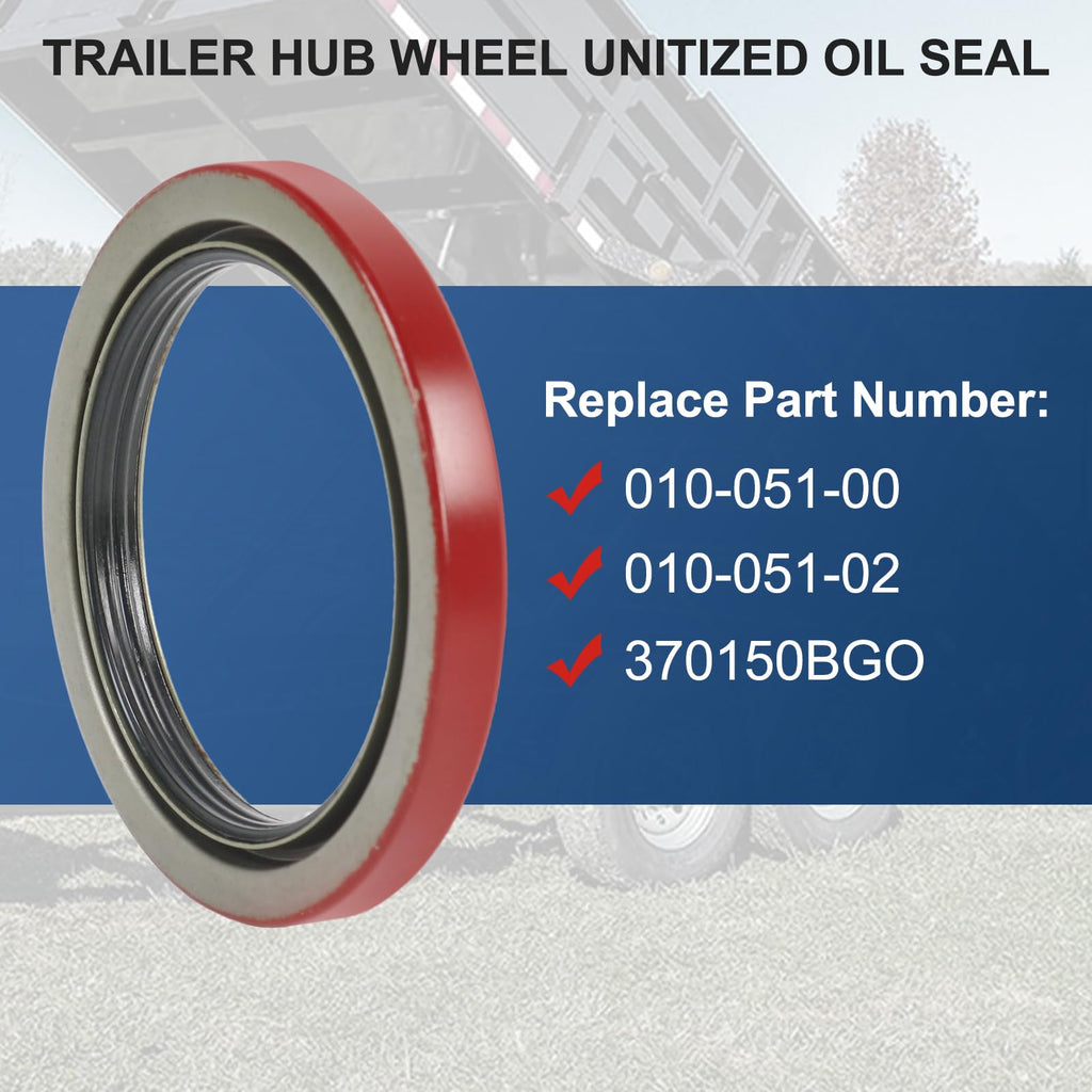 Trailer Hub Wheel Unitized Oil Seal 370150BGO
