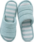 Open Toe House Slippers for Women Men Memory Foam Bedroom Shoes | Ultra-soft & Comfy Cotton, Lightweight &