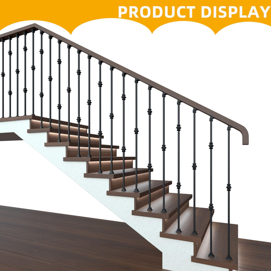 1/2 inch Wrought Iron Balusters Square Balusters for Staircase Interior