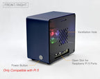 ElectroCookie Raspberry Pi 5 Case, Aluminum Mini Tower Case with Cooling Fan and Color Changing Ambient Light (Blue)