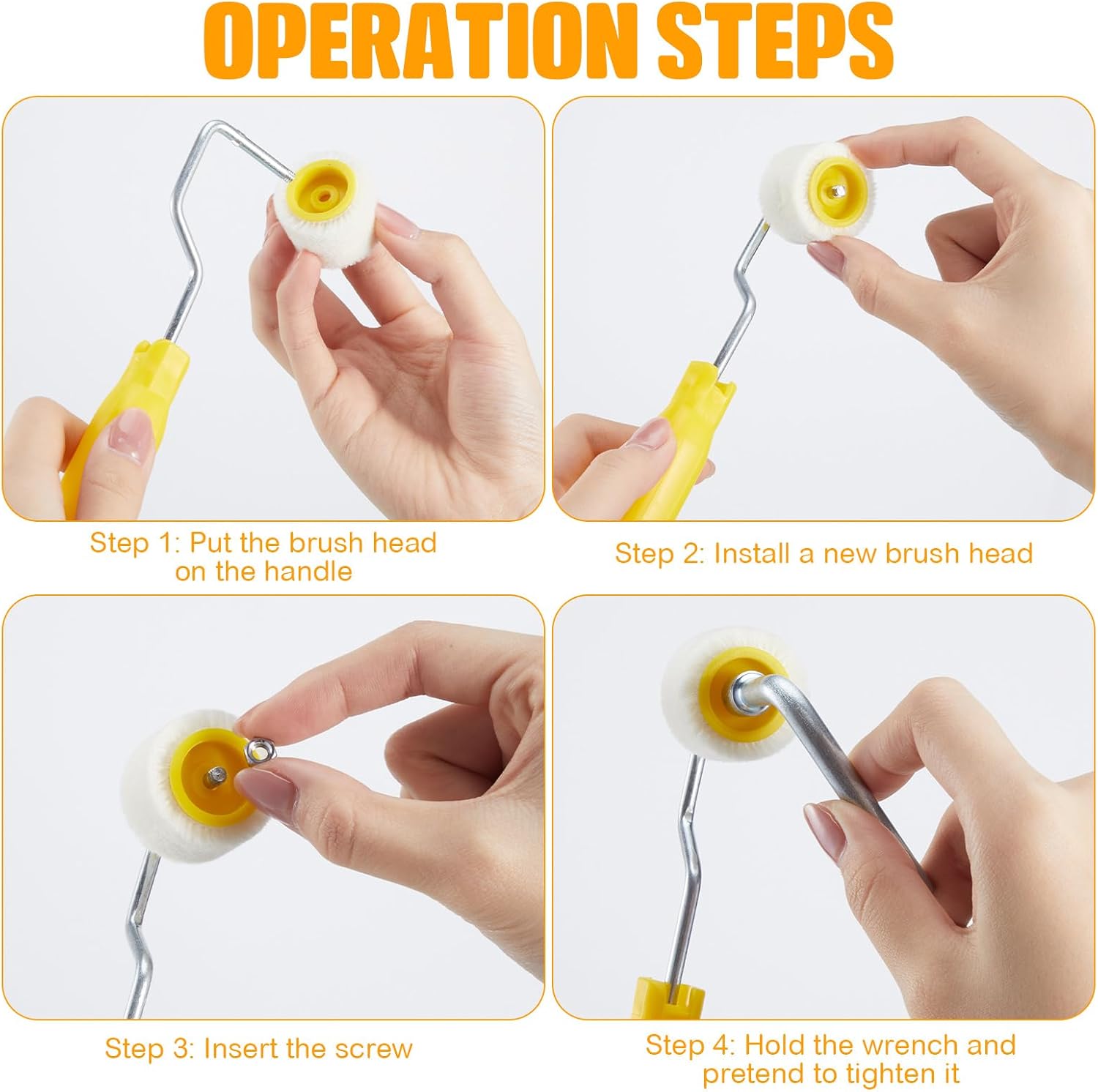 8 Pack Mini Paint Roller Small Paint Roller for Touch up Trim Edge or Corner, Extra Small Brushes Tool for Window