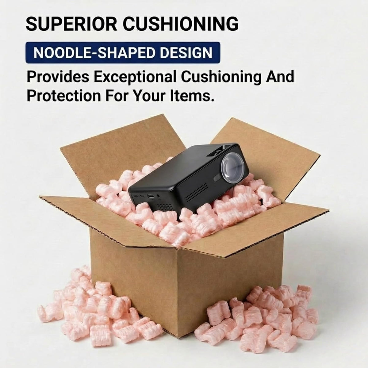 Shipping & Packing Peanuts Pink, 7 Cubic Feet - Loose Fill Packaging Peanuts for Packing, Moving and Storage