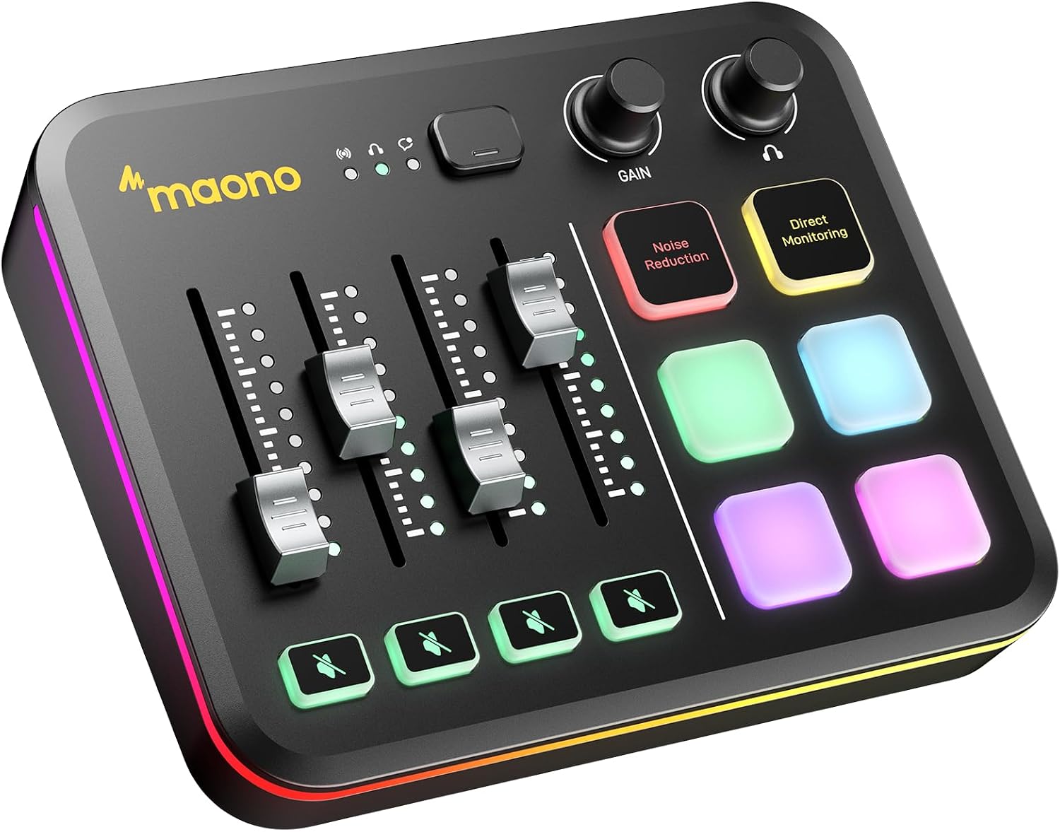 G3 Gaming Audio Mixer with Map Any Audio Sources for PC Streaming | Mixer with 4 Faders, 3 Submixes, dual PC setup