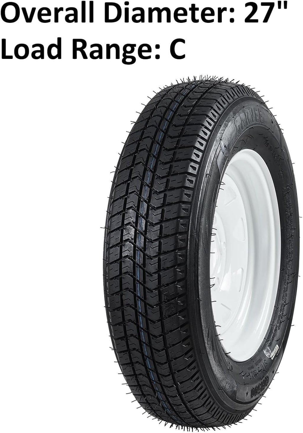 2-Pack Trailer Tires On Rim ST205/75D15, Set of 2