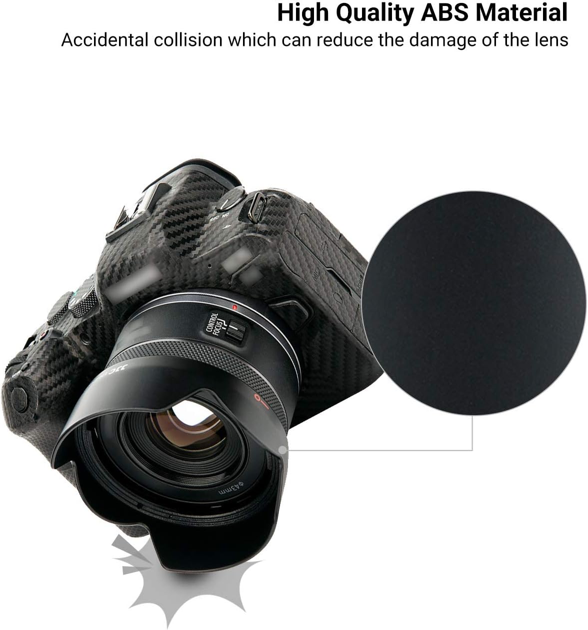 Tulip Flower Lens Hood for Canon RF 50mm f/1.8 STM on EOS R6 R5 RP R Camera, Reversible Lens Shade Replace Canon