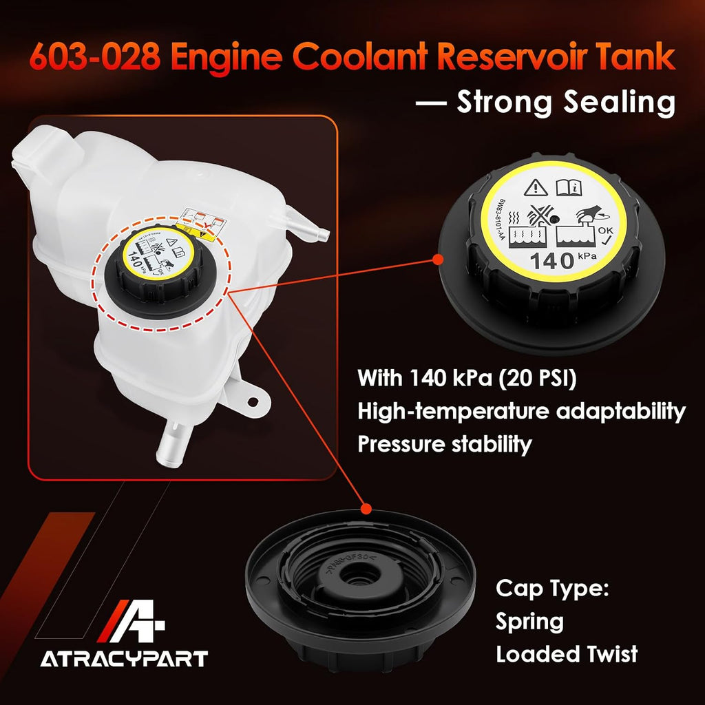 603-028 Coolant Reservoir Tank Fits 03-10 Ford F150 F250 Lincoln Navigator
