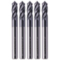 SEFHLI 4 Flute 90° Solid Carbide Drill Mill Set(5Pc, 1/4"), AlTiN Coated