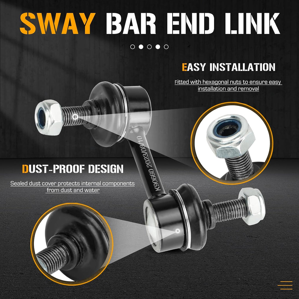Front Struts Shock Absorber Sway Bar Links Kit Fit for Honda Accord 2003 2004 2005 2006 2007, Replace 172123L 172123R K90660 K90661 (4Pcs)
