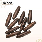 45mm / 1.8" Wooden Toggle Buttons 10pcs 2-Hole, Dark Brown