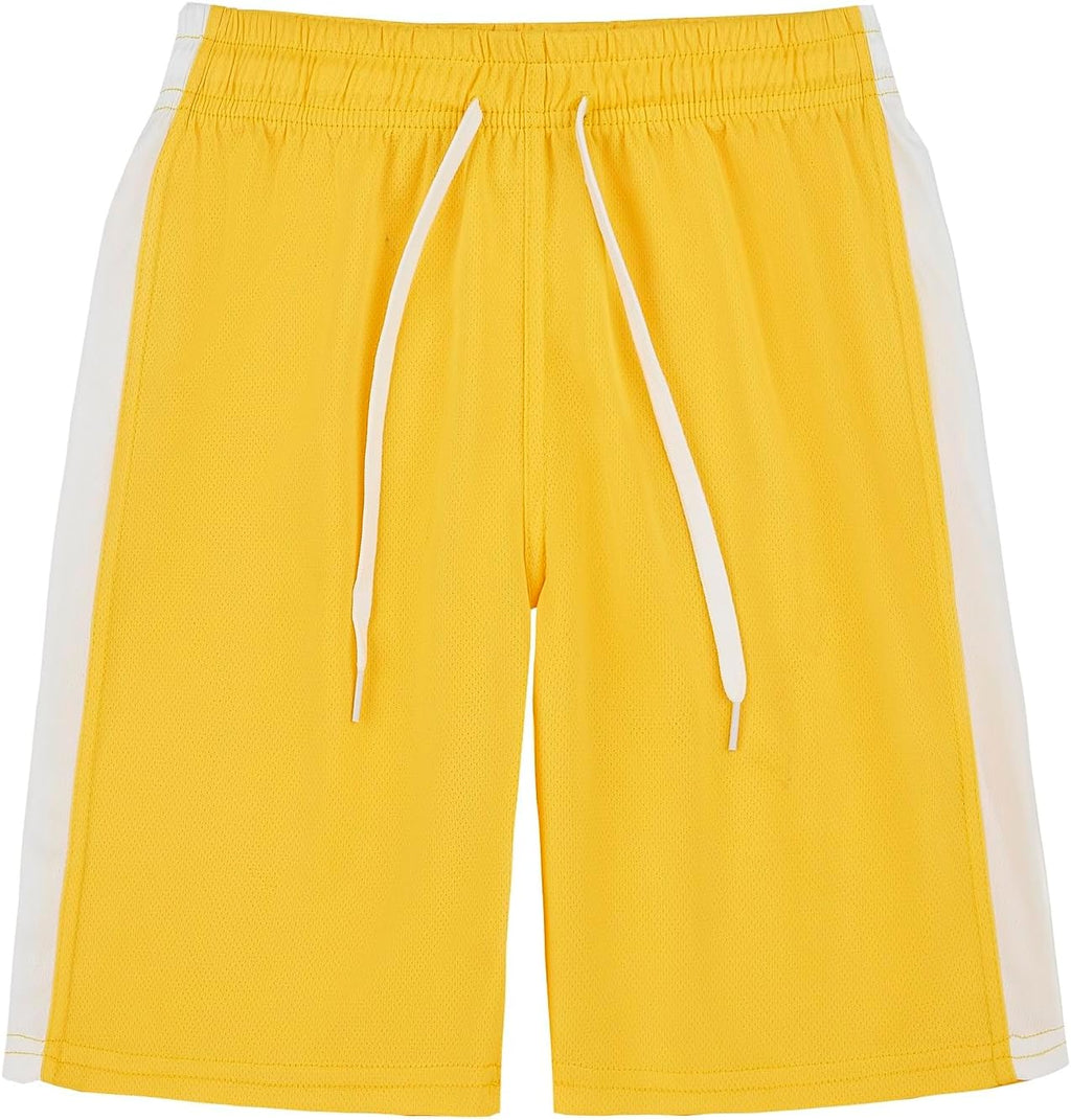 Boys Loose Athletic Quick Dry Shorts Active Performance Mesh Shorts
