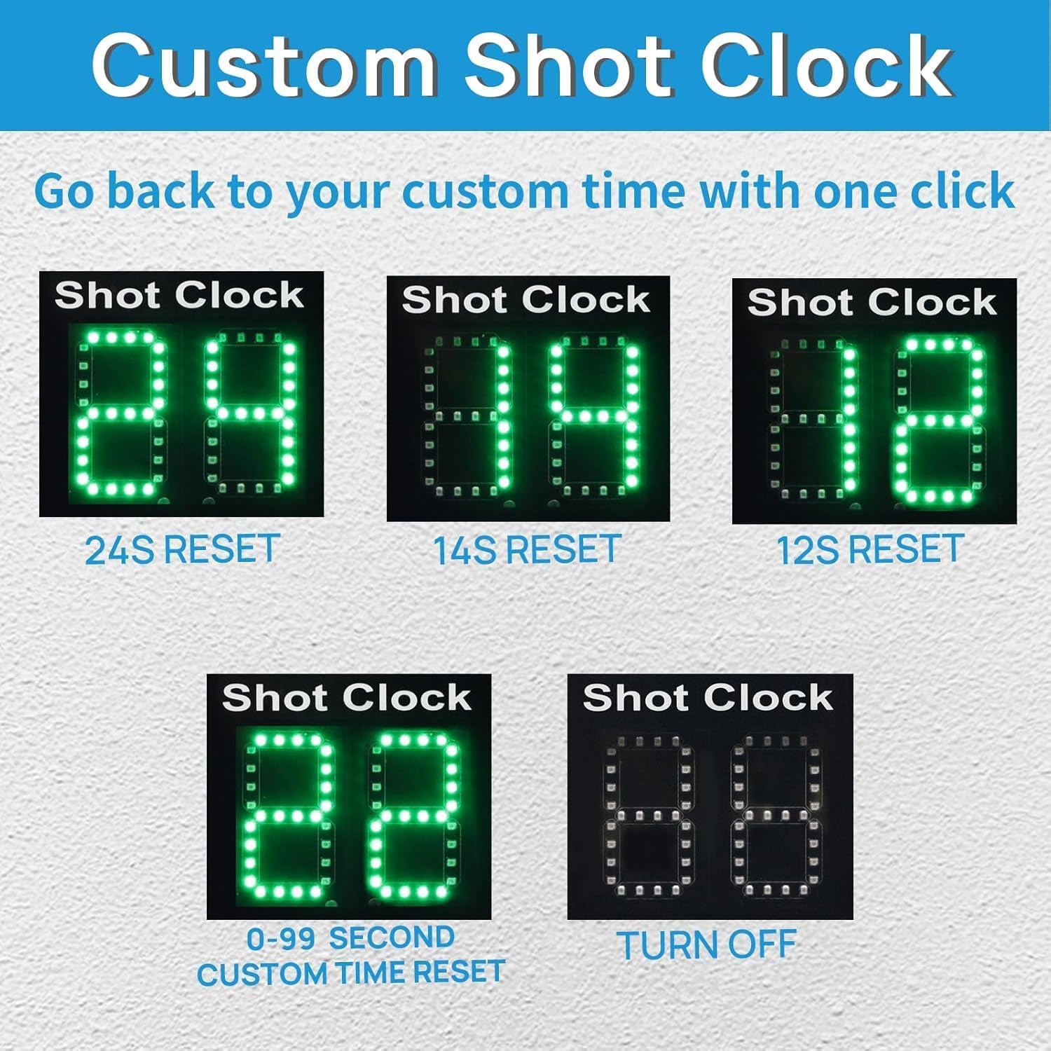LED Basketball Scoreboard with Shot Clock, Portable Scoreboard Basketball, Digital Scoreboard with Remote, Electronic