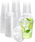 200 Pack 16oz Clear Plastic Cups with Dome Lids