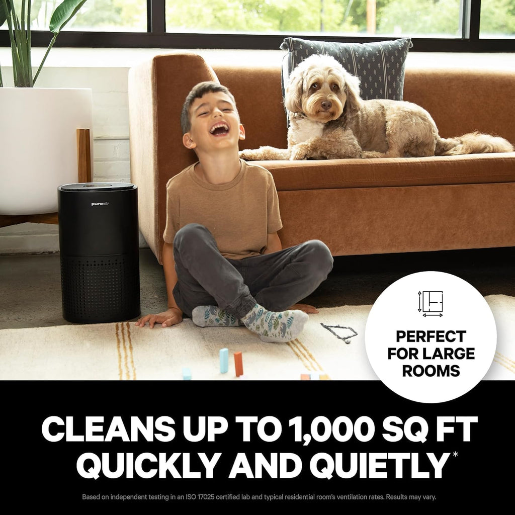 240 HEPA Air Purifiers for Home Pets Air Cleaner up to 1,000 Ft² - HEPA Filter + CarbonTech up to 500X Stronger