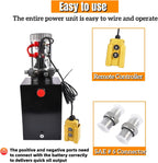 12 Quart Single Acting Hydraulic Power Unit 12V, 3200PSI
