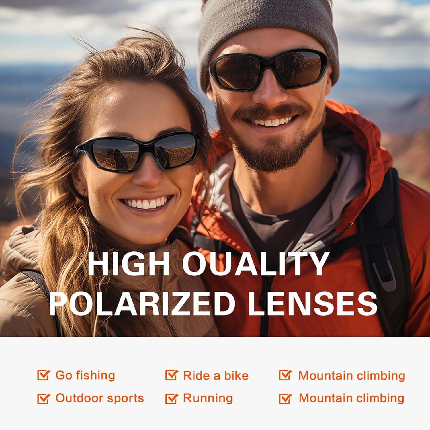 Sports Polarized Sunglasses for Men: Womens UV400 Protection Sun Glasses Wrap Around Goggles for Fishing Driving TR90